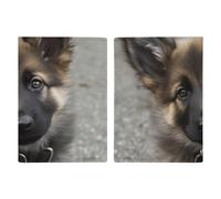 Cute German Shepherd Puppy Passport Holder with Card And Ticket Slot, PU Leather Passport Case Easy Access, Travel Essentials Document Organizer Waterproof Travel Wallet for Men Women