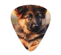 Cute German Shepherd Puppy Print Guitar Pick Comfortable Feel, Clear Sound, Multiple Thicknesses For Varied Tones