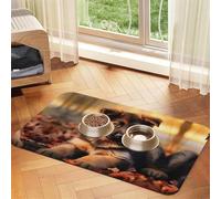 Cute German Shepherd Puppy Print Pet Absorbent Leather Tablecloth Perfect for Dogs, Cats, and Other Pets