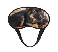 Cute German Shepherd Puppy Print Sleep Mask, Eye Sleeping Mask for Women and Men for Total Darkness, Reduces Puffy Eye Mask