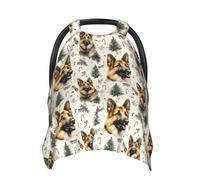 Cute German Shepherds Print Baby Car Seat Covers, Breathable Nursing Cover Breastfeeding Cover, Stroller Covers, Multi-use Infant Carseat Canopy, Baby Boys Girls Newborn Essentials