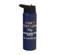 Cute German Wirehaired Pointer Dog Breed Owner Love Puppy Stainless Steel Insulated Water Bottle