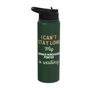 Cute German Wirehaired Pointer Dog Breed Owner Love Puppy Stainless Steel Insulated Water Bottle