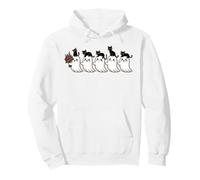 Cute Ghost and Black Cat Halloween Friendship Spooky Crew Pullover Hoodie