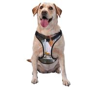 Cute Ghost At The Table Pumpkin Pie No Pull Dog Harness Adjustable Reflective Oxford Easy Control Medium Large Dog Harness
