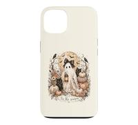 Cute Ghost Black Cats Floral Tis The Halloween Season Design Case for iPhone 13