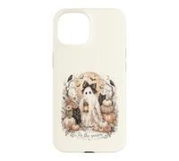 Cute Ghost Black Cats Floral Tis The Halloween Season Design Case for iPhone 15