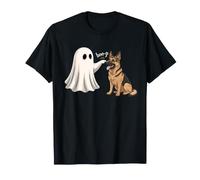 Cute Ghost Booping German Shepherd Halloween T-Shirt