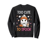 Cute Ghost Candy Halloween Too Cute To Spook Kids Toddler Sweatshirt