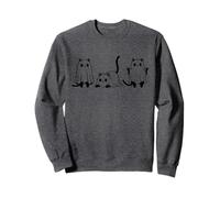 Cute Ghost Cat Halloween - Adorable Spooky Black Cat Costume Sweatshirt