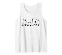 Cute Ghost Cat Halloween - Adorable Spooky Black Cat Costume Tank Top