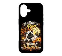 Cute Ghost Cat "My Favorite Boo Has Whiskers" Spooky Art Case for iPhone 17