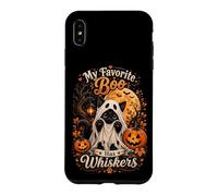Cute Ghost Cat "My Favorite Boo Has Whiskers" Spooky Art Case for iPhone XS Max