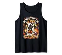 Cute Ghost Cat My Favorite Boo Has Whiskers Spooky Art Tank Top