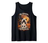 Cute Ghost Cat My Favorite Boo Has Whiskers Spooky Art Tank Top