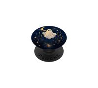 Cute Ghost Cattails Crescent Moon Fireflies Starry Night PopSockets Adhesive PopGrip