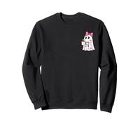 Cute Ghost Coffee Coquette Aesthetic Halloween Kawaii Girls Sweatshirt