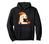 Cute Ghost Cozy Autumn - Reading Halloween Pullover Hoodie