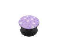 Cute Ghost Crescent Moon Purple Lavender Halloween Pattern PopSockets Adhesive PopGrip