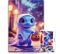Cute Ghost Dragon Halloween Adult Jigsaw Puzzles 1000 Pieces Smart Fun Educational Game Great Heartfelt Meaningful Present Size 38x26cm