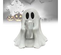 Cute Ghost Drink Holder,Halloween Coke Ghost,Ghosts Holding Coke Halloween Decor,Fun And Practical,Swap Cans Anytime for Home Party Holiday Decoration,for Most Soda Cans Coke Fans(White)
