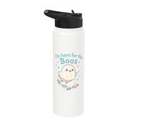 Cute Ghost Duck I'm Here for the Boos Halloween Stainless Steel Insulated Water Bottle