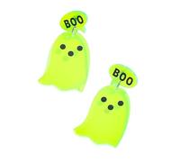 Cute Ghost Earrings for Women 80s 90s Neon Acrylic Earring BOO Halloween Cosplay Jewelry Halloweens Costume Holiday Party Gift, M, Acrylic Zinc, No Gemstone