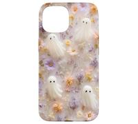 Cute Ghost Floral Aesthetic Spooky Art Girly 3-D Case for iPhone 15