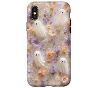 Cute Ghost Floral Aesthetic Spooky Art Girly 3-D Case for iPhone X/XS