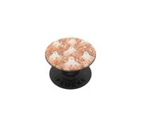 Cute Ghost Floral Cottagecore Halloween Peach Spooky Autumn PopSockets Adhesive PopGrip