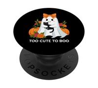 Cute Ghost for Little Girls Kawaii Coquette Halloween Cat PopSockets Adhesive PopGrip