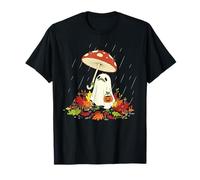Cute Ghost Frog Cottagecore Toadstool Mushroom Halloween T-Shirt