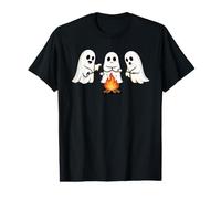 Cute Ghost Halloween Campfire Camping Value Graphic T-Shirt