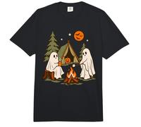 Cute Ghost Halloween Camping Campfire Comfort Colors Adult Heavyweight T-Shirt
