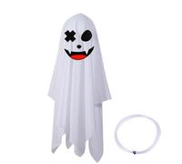 Cute Ghost-Halloween Decorations Outdoor-White Fabric Hanging Ghost-For Porch, Yard,Garden Decor-Creates Spooky Festive Atmosphere (Type B,White)