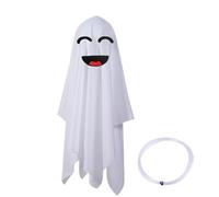 Cute Ghost-Halloween Decorations Outdoor-White Fabric Hanging Ghost-For Porch, Yard,Garden Decor-Creates Spooky Festive Atmosphere (Type A,White)