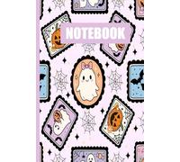 Cute Ghost Halloween Notebook | Kawaii Spooky Journal with Pumpkins, Bats & Candy