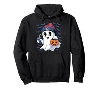 Cute Ghost Halloween Spirit Trick or Treating Spooky Fun Pullover Hoodie