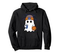 Cute Ghost Halloween Spirit Trick or Treating Spooky Fun Pullover Hoodie