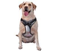 Cute Ghost In A Window Vintage No Pull Dog Harness Adjustable Reflective Oxford Easy Control Medium Large Dog Harness