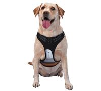 Cute Ghost In The Bathtub Spooky No Pull Dog Harness Adjustable Reflective Oxford Easy Control Medium Large Dog Harness
