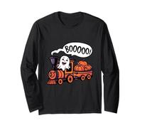 Cute Ghost Kids Happy Halloween Train Costume Girls Boys Long Sleeve T-Shirt