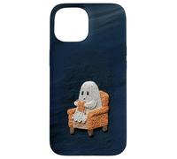 Cute Ghost Knitting for Halloween Homebodies Case for iPhone 15