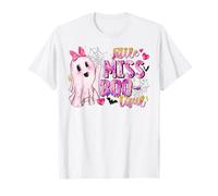 Cute Ghost Little Miss Boo-Tiful Halloween for Girls Kids T-Shirt
