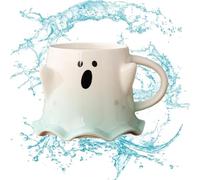 Cute Ghost Mug, 460ml Ceramic Drinking Cups Spooky Water Tea Drink Mugs, Halloween Ghost Mugs with Handle for Living Room, Cafe, Dormitory, Kitchen or Dining Room