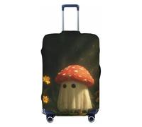 Cute Ghost Mushroom in The Forest Elastic Travel Luggage Covers Dustproof Scratch-Resistant Suitcase Protector Fit 22-24 Inch