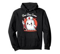 Cute Ghost Nurse Kawaii Boo-Boo Crew Pediatric Halloween Pullover Hoodie