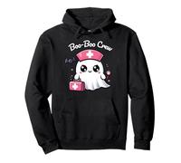 Cute Ghost Nurse Kawaii Boo-Boo Crew Pediatric Halloween Pullover Hoodie
