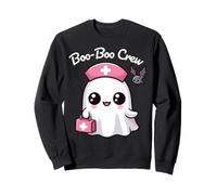 Cute Ghost Nurse Kawaii Boo-Boo Crew Pediatric Halloween Sweatshirt