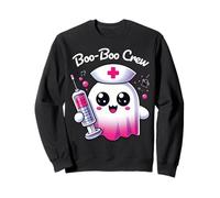 Cute Ghost Nurse Kawaii Boo-Boo Crew Pediatric Halloween Sweatshirt